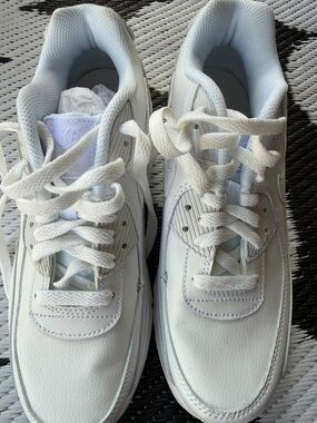 White Women's Leather Sneakers - Classic Casual Comfort